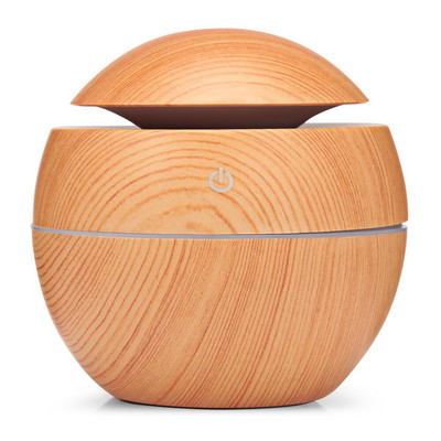 Electric Air Humidifier Essential Aroma Oil Diffuser Ultrasonic Wood Grain Humidifier USB Home Mini Mist Maker Light LED