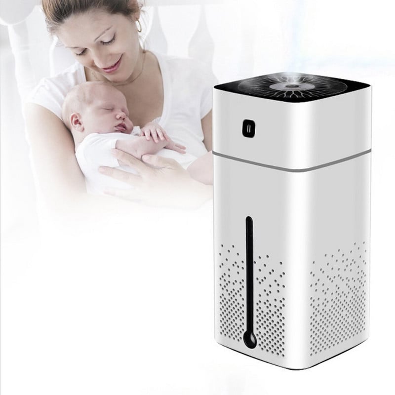 1000ML 7 spalvų LED aromato difuzorius oro valytuvas Aromaterapinis drėkintuvas - baltas1000ML 7 spalvų LED aromato difuzorius1000ML1000ML