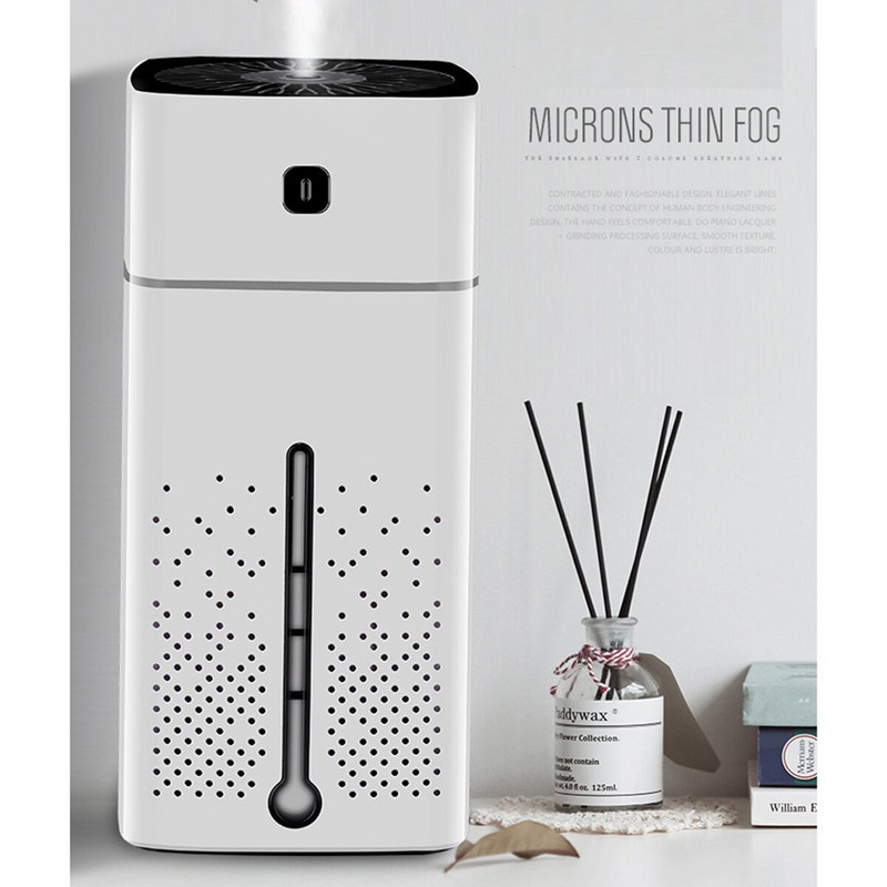 1000ML 7 spalvų LED aromato difuzorius oro valytuvas Aromaterapinis drėkintuvas - baltas1000ML 7 spalvų LED aromato difuzorius1000ML1000ML