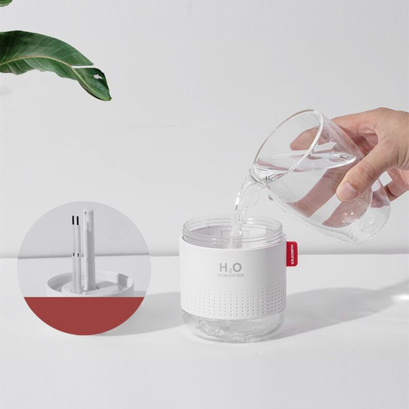 Umidificator cu aromoterapie pentru acasă Difuzor de aer cu ultrasunete USB Aroma de munte de zăpadă Vaporizator portabil liniștitor cu LED-uri de noapte