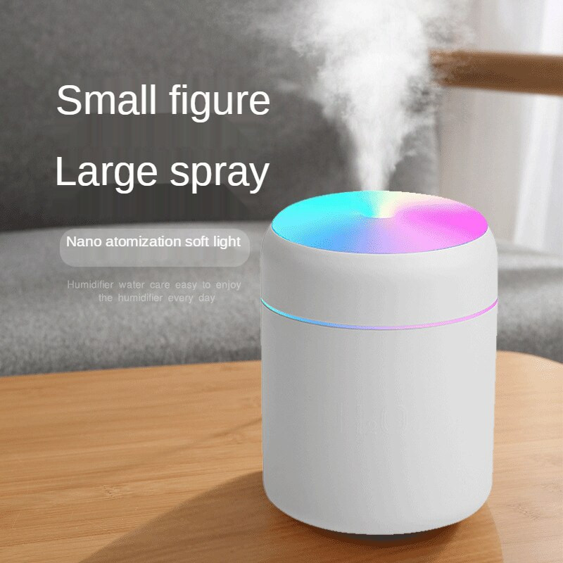 Naujas 300 ml oro drėkintuvas USB ultragarsinis aromatinis eterinių aliejų difuzorius Romantic Soft Light drėkintuvas MiniCool Mist Maker valytuvas