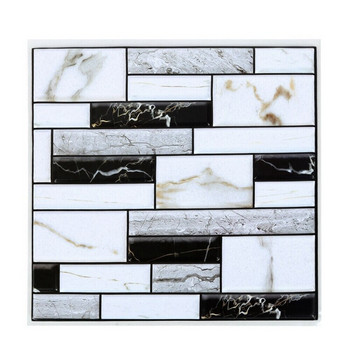 10 τμχ Αυτοκόλλητο Πλακάκι τοίχου Σπίτι Μπάνιο Κουζίνα Τούβλο 3D Διακόσμηση Τοίχων Αυτοκόλλητα Πλακάκια Τέχνη Backsplash Διακόσμηση τοίχου 30x30cm
