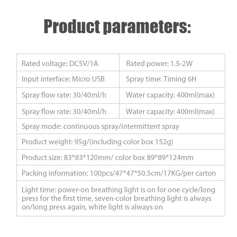 Υγραντήρας αέρα USB Ultrasonic 400ML LED Mini Diffuser αιθέριου ελαίου Καθαριστής αυτοκινήτου Aroma Anion Mist Maker με ρομαντικό φως