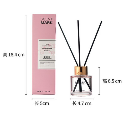 50ml Χονδρική Reed Diffuser Rose Story, Peach Oolong, Fresh Jasmine, Lavender, Sakura Blossom Drop Shipping