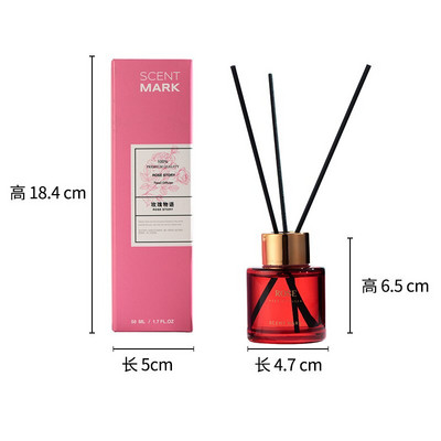 50ml Χονδρική Reed Diffuser Rose Story, Peach Oolong, Fresh Jasmine, Lavender, Sakura Blossom Drop Shipping