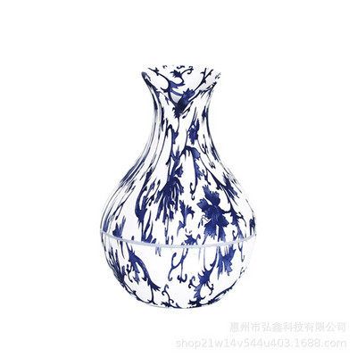 130ml Led υγραντήρας διαχύσεως αιθέριων ελαίων Usb Wood Grain Air Aroma Essential Oil Diffuser LED Aroma Aromatherapy Humidifier