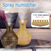 Električni aroma difuzor USB ovlaživač zraka za aromaterapiju Mini raspršivač eteričnog ulja od zrna drva Cool Mist Maker sa LED za dom