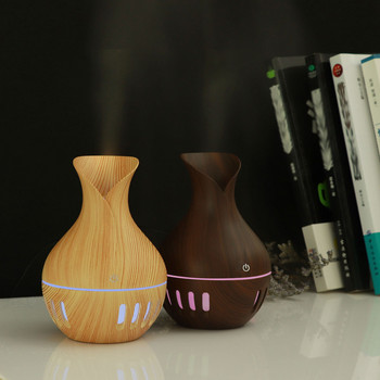 Electric Aroma Diffuser Usb Aromatherapy Air Humidifier Mini Wood Grain Essential Oil Diffuser Cool Mist Maker with Led for Home