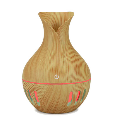 Električni aroma difuzor USB ovlaživač zraka za aromaterapiju Mini raspršivač eteričnog ulja od zrna drva Cool Mist Maker sa LED za dom