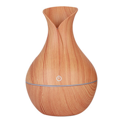 Υγραντήρας λαδιού Mini Classic Wood Grain Vase Ultrasonic Cool Mist Air Humidifier Essential Oil Diffuser για τραπέζι