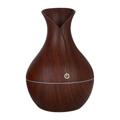 Υγραντήρας λαδιού Mini Classic Wood Grain Vase Ultrasonic Cool Mist Air Humidifier Essential Oil Diffuser για τραπέζι