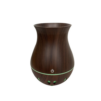 130ml Φορητός διαχύτης λαδιού USB αφής υγραντήρας ξύλου κόκκου 7 χρωμάτων Night Light Air Essential Oil Ultrasonic Humidifier Νέο