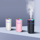 320ml LED autós kis aroma diffúzor légtisztító szűrők mini hordozható Rainbow Steam Smart Mist levegő párásító otthoni illat