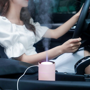 320 ml LED автомобилен малък ароматен дифузор Пречиствател на въздуха Филтри Мини преносим Rainbow Steam Smart Mist Въздушен овлажнител Аромат за дома