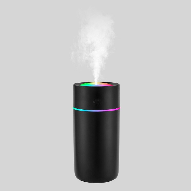 320ml LED autós kis aroma diffúzor légtisztító szűrők mini hordozható Rainbow Steam Smart Mist levegő párásító otthoni illat