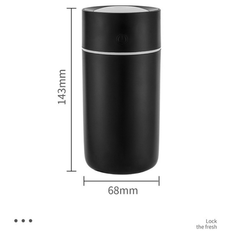 320ml LED autós kis aroma diffúzor légtisztító szűrők mini hordozható Rainbow Steam Smart Mist levegő párásító otthoni illat