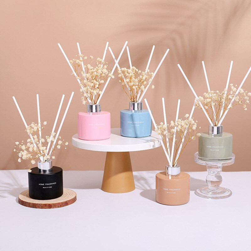 120ml Σπίτι άρωμα English Pear Fressia, Encounter, Lavender, Miss Coco and Ocean Essential Oil Dried Flower Babysbreath