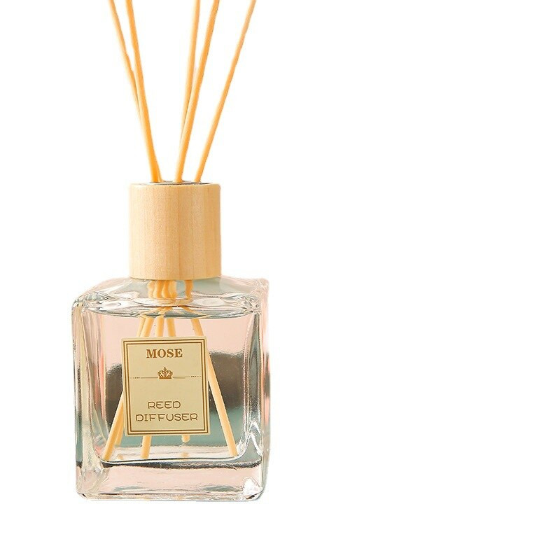 Nodic Reed Diffuser με 200ml αιθέριο έλαιο, ξύλινα καπάκια και φυσικά ραβδιά Rattan Rose Gardenia White Tea Silver Spring Sakur