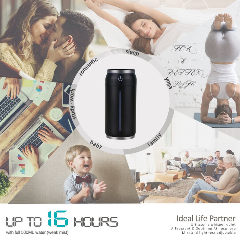 220ml Υγραντήρας αέρα Reed Diffuser Ultrasonic Aromatherapy Essential Oil Sprayer Mist Maker Fogger Aroma Difuser Car Home