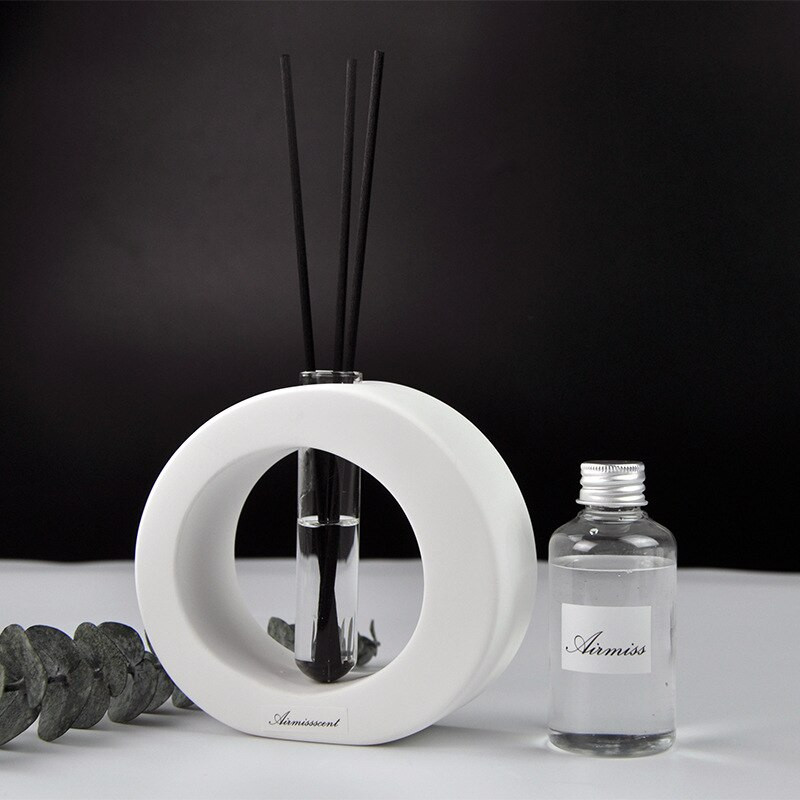 1 db kerek cső márványozott kerámia aromaterápiás palack beltéri levegő friss illóolaj illó folyékony készlet márvány díszítéssel