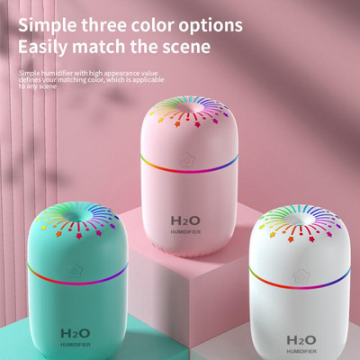 Νέος USB Colorful Cup Humidifier Home Desktop Colorful Lamp Humidifier Car Aromatherapy Μικρός φορητός υγραντήρας