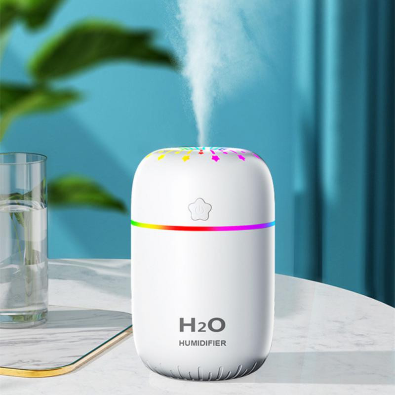 Νέος USB Colorful Cup Humidifier Home Desktop Colorful Lamp Humidifier Car Aromatherapy Μικρός φορητός υγραντήρας