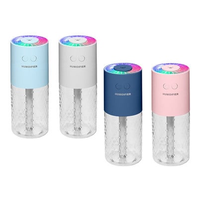 Mini Humidifier Whisper Quiet 500mAh USB Desk Humidifier with LED Light Μικρός ασύρματος υγραντήρας αέρα για εσωτερικό γραφείο αυτοκινήτου