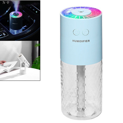Mini párásító Whisper Csendes 500 mAh USB asztali párásító LED fénnyel, kis vezeték nélküli légpárásító beltéri autóirodákhoz