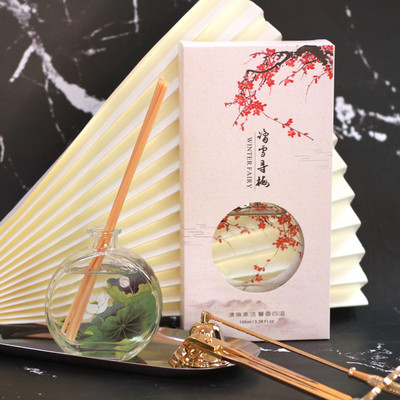 Κινέζικο στυλ 100ml/120ml Καλαμιού Διαχύτης 4 Γεύσεων Winter Fairy White Orchid Water Lily Osmanthus Για Διακόσμηση Σπιτιού