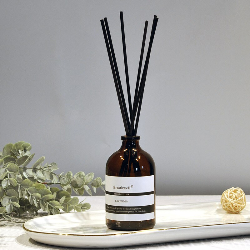 1 τεμ. Breathwell Home Aromatherapy Reed Diffuser with 50ml/100ml Brown Bottle Lavender Rose Jasmine Blue Gardenia Lemongrass