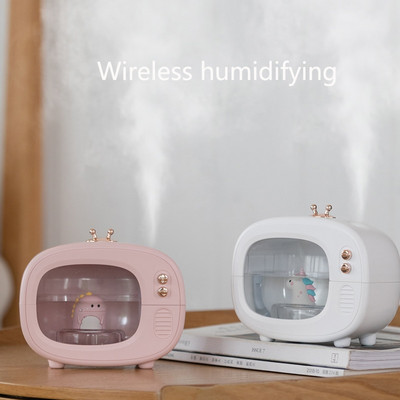 Portable Cute Desktop Humidifier for Home and Office Mini USB Rechargeable Wireless Aroma Diffuser with Warm Night Light