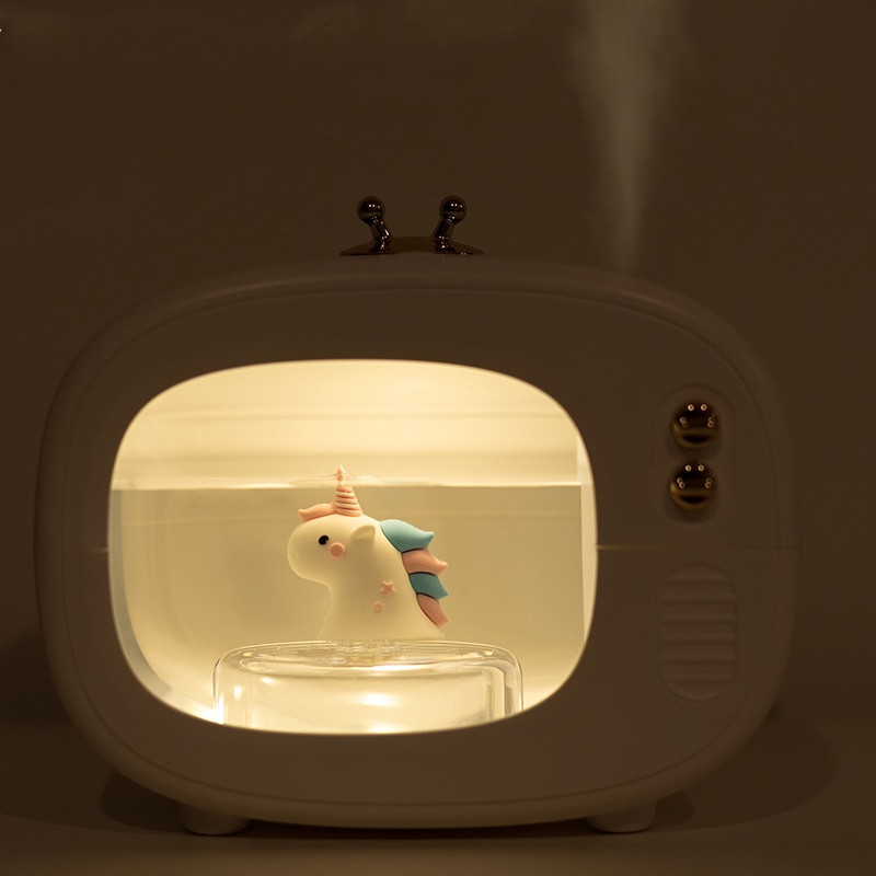 Nešiojamas mielas stalinis drėkintuvas namams ir biurui Mini USB įkraunamas belaidis aromatų difuzorius su šilta naktine šviesa