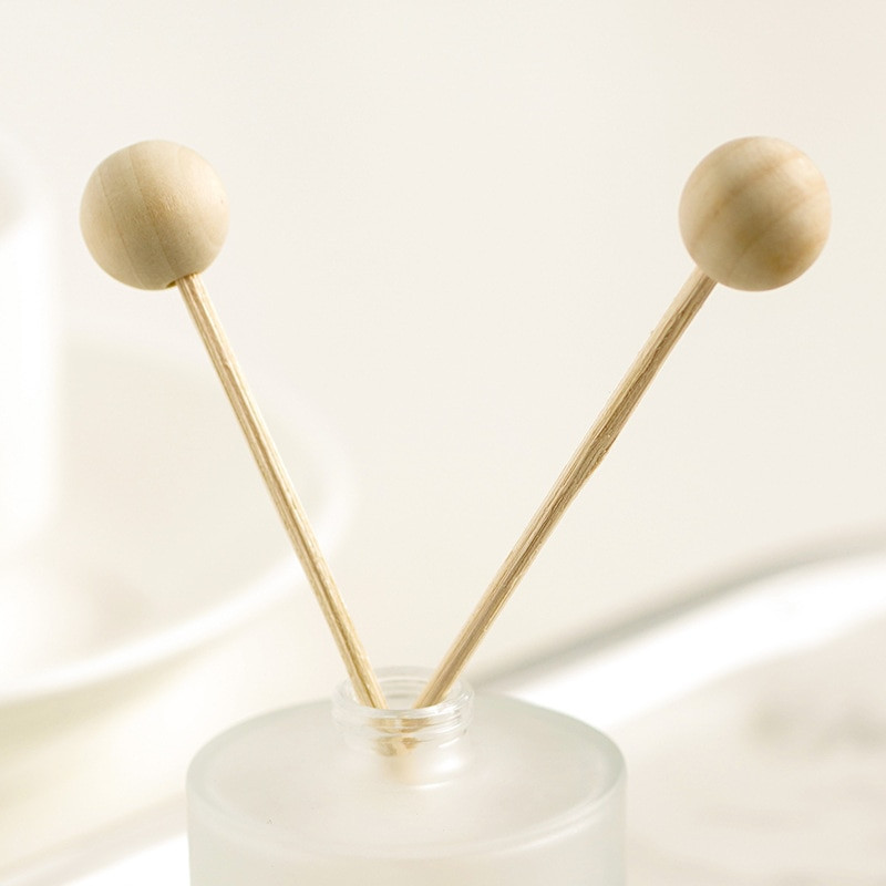 Ins Popular Reed Diffuser Set με 30ml Αιθέριο Έλαιο Φυσικό Μπαστούνια Rattan και Ξύλινη Μπάλα Lavender Gardenia Jasmine Encounter