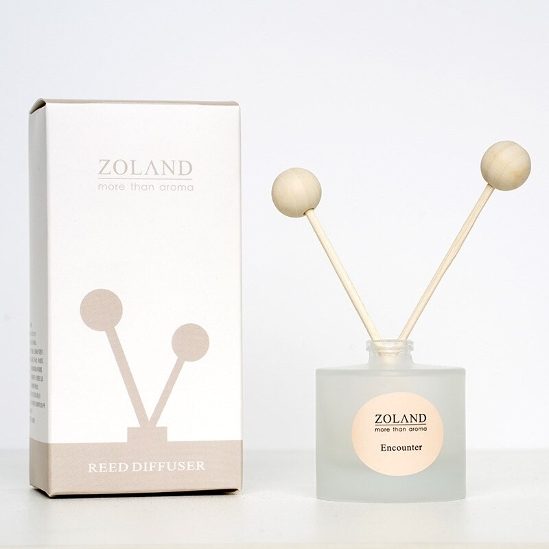 Ins Popular Reed Diffuser Set με 30ml Αιθέριο Έλαιο Φυσικό Μπαστούνια Rattan και Ξύλινη Μπάλα Lavender Gardenia Jasmine Encounter