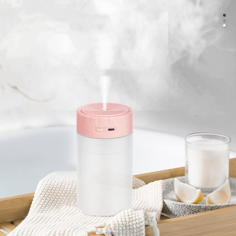 1 db 400 ml-es légpárásító ultrahangos nagy kapacitású hordozható permetező USB illóolaj porlasztó diffúzor tisztító LED lámpa Home
