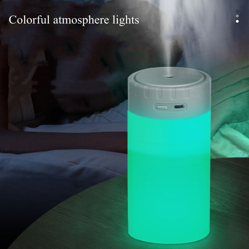 1 db 400 ml-es légpárásító ultrahangos nagy kapacitású hordozható permetező USB illóolaj porlasztó diffúzor tisztító LED lámpa Home