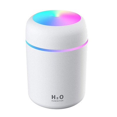 Légpárásító Ultrahangos Aroma Illóolaj Diffúzor 300ml USB Cool Mist Maker Aromaterápia Színes lámpával otthoni autóhoz