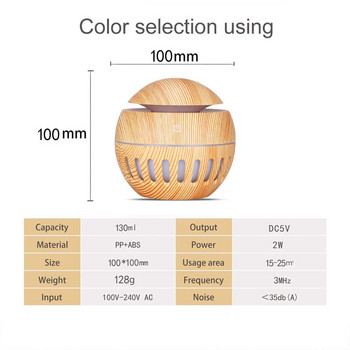 Neuer Humidifier Aroma Oil Diffuser Essential Ultrasonic Wood Grain Air Humidifier Usb Mist Maker Aromatherapy Diffuser