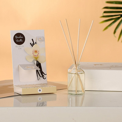 1 db 50 ml aromás nád diffúzor levendula Provence erdei fenyő alma fahéj fehér gyömbér tea rózsaszirom méz masni vanília