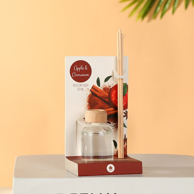 1 db 50 ml aromás nád diffúzor levendula Provence erdei fenyő alma fahéj fehér gyömbér tea rózsaszirom méz masni vanília