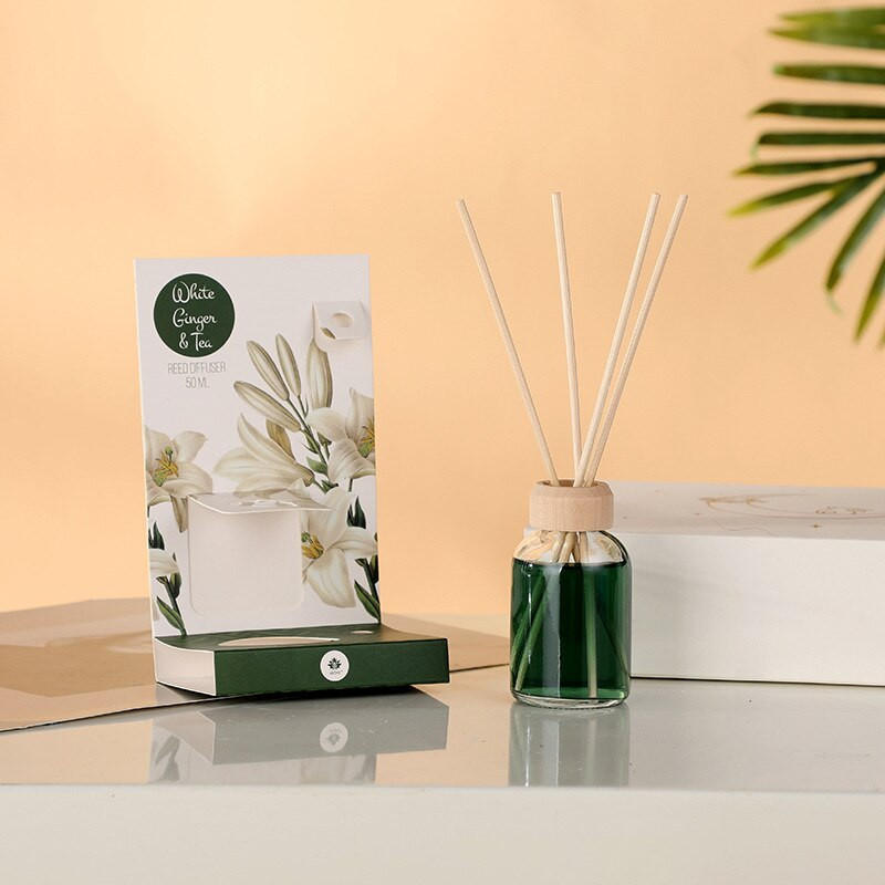 1 db 50 ml aromás nád diffúzor levendula Provence erdei fenyő alma fahéj fehér gyömbér tea rózsaszirom méz masni vanília