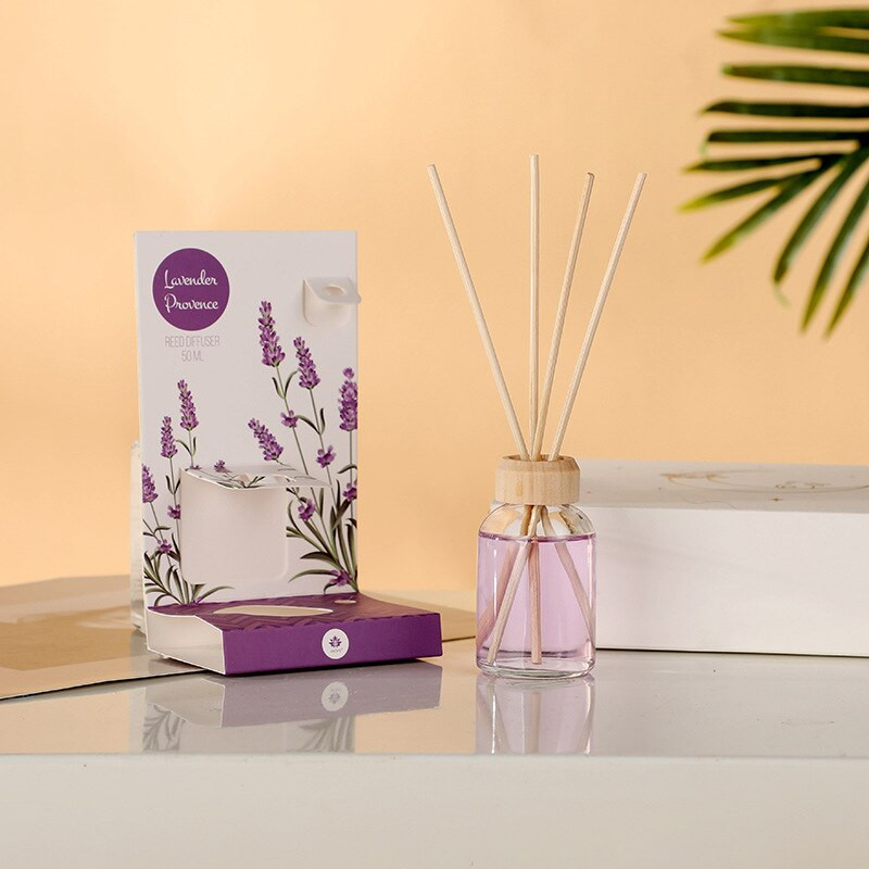 1 db 50 ml aromás nád diffúzor levendula Provence erdei fenyő alma fahéj fehér gyömbér tea rózsaszirom méz masni vanília