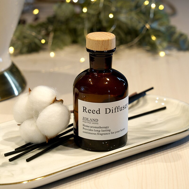 125 ml-es teásüveg Hotel otthoni aromaterápia, északi stílusú pamut dekoráció, náddiffúzor készlet Shangri-la/ fehér tea hálószoba illathoz