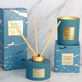 Highly Green 200g illatos gyertya és 150ml Reed diffúzor anyák napi Valentin napi barát ajándék szett otthoni dekorációhoz