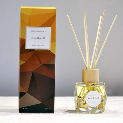 100 ml-es aromaterápiás üveg háztartási környezetbarát illatú légfrissítő náddiffúzor rattan pálcikákkal otthoni dekorációhoz