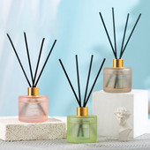 50ml Reed Diffuser Πράσινο/Ροζ/Καφέ Μπουκάλι Diffuser Aromatherapy Black Fiber Reed Sticks White Peach Oolong Shangri-la Hilton