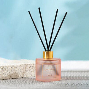 50ml Reed Diffuser Πράσινο/Ροζ/Καφέ Μπουκάλι Diffuser Aromatherapy Black Fiber Reed Sticks White Peach Oolong Shangri-la Hilton