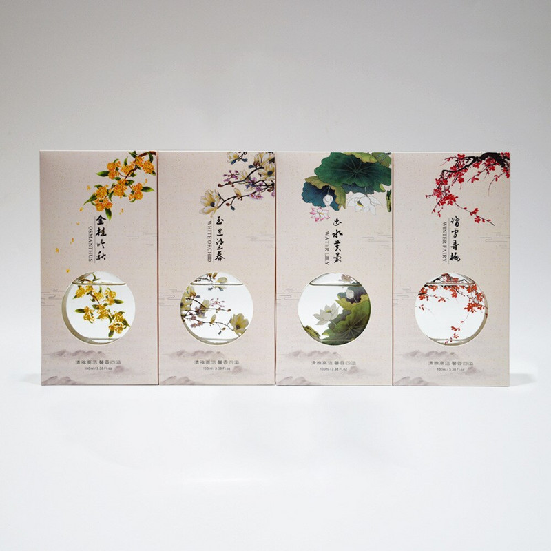 Κινέζικο στυλ 100ml/120ml Καλαμιού Διαχύτης 4 Γεύσεων Winter Fairy White Orchid Water Lily Osmanthus Για Διακόσμηση Σπιτιού