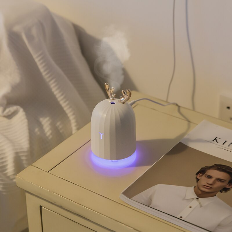 Οικιακός υγραντήρας αέρα USB φορητός Mini Ultrasonic Aroma Essential Oil Diffuser με πολύχρωμα φώτα