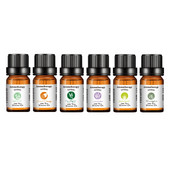 10mlX6PCS 100% Pure Aroma Essential Oil Kit Lemongrass Eucalyptus for Aromatherapy Humidifier Making Candle Making